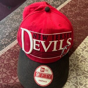 New Era Red and Black New Jersey Devils Cap